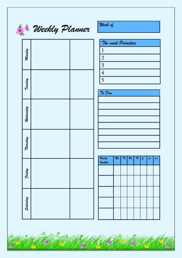 bloom weekly planner