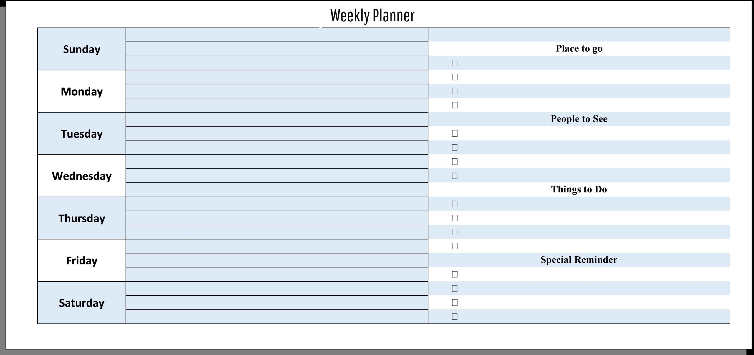 your weekly overview